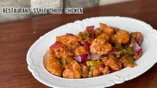 Restaurant style Chilli chickenCooking with tayeba [upl. by Achilles]