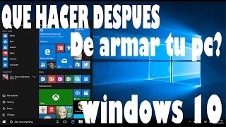 Que hacer después de armar un PC y como formatear e instalar windows 10 gratuitamente [upl. by Roseann622]