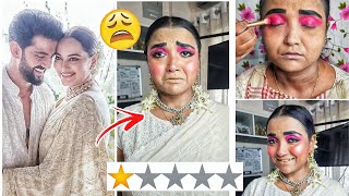 I went to WORST Reviewed MAKEUP ARTIST for Sonakshi Sinha BRIDAL Makeup  Gone PAINFUL [upl. by Chapin]