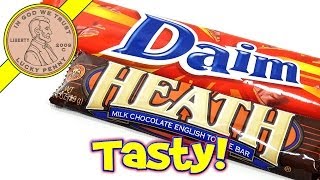 Daim Crunchy Butter Almond amp Heath Milk Chocolate Candy Bar Comparison [upl. by Ahseiyt889]