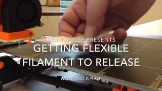 How to remove sticky flexible filament  an easy solution 3D printing tip [upl. by Dazhehs]