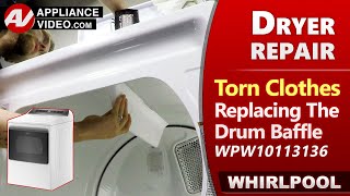 Dryer with clothes ripped torn or is tearing items after cycle  Drum Baffle Repair amp Diagnostic [upl. by Orabla830]