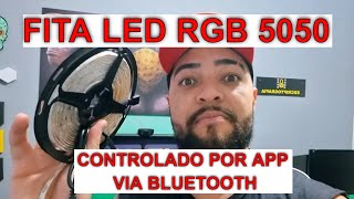 FITA LED RGB 5050 Ligada por USB e APP controlado por bluetooth edcriptografia [upl. by Accire]