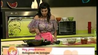 Recetas vegetarianas Bolognesa de lentejas [upl. by Atkinson113]