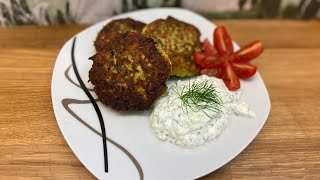 Zucchinipuffer und Tzatziki kochen leicht gemacht [upl. by Zile]