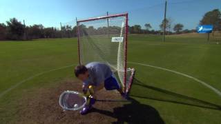 Pipe Play  Fundamentals of Goaltending Series by IMG Academy Lacrosse 4 of 6 [upl. by Hesther]