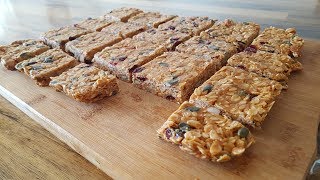 NoBake Peanut Butter Oat Bars Recipe [upl. by Nipsirc98]