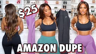 25 GYMSHARK amp NVGTN DUPES  AMAZON CAME THROUGH [upl. by Ecam]