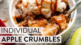 Individual Apple Crumbles  Sallys Baking Recipes [upl. by Jerusalem]