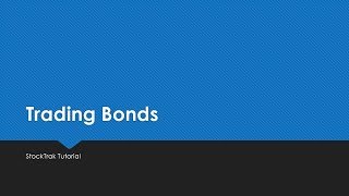 Platform Trading Tutorials  Trading Bonds [upl. by Fante]