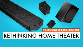 SAMSUNG ATMOS SOUNDBAR Samsung Q950A Review  Rethinking Home Theater [upl. by Oiram74]