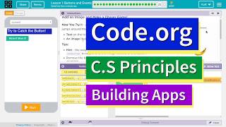 Buttons and Events Lesson 122 Tutorial with Answers Codeorg CS Principles [upl. by Dorcus]