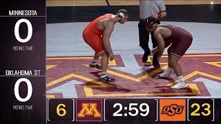 HWT 3 Derek White Oklahoma State vs 5 Gable Steveson Minnesota  Big Ten Wrestling [upl. by Haidej]