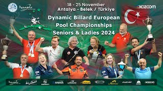 Day 5 Table 2 at the European Pool Championships Dynamic Billard Seniors amp Ladies EC 2024 [upl. by Kristoffer]