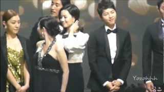 SONG JOONG KI MOON CHAE WON Cute Moment  2012 KBS Drama Awards Part1 [upl. by Lleddaw768]