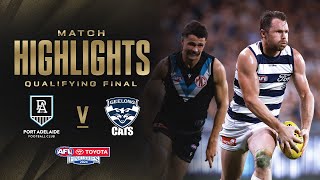 Port Adelaide v Geelong Cats Highlights  Qualifying Final 2024  AFL [upl. by Farny]