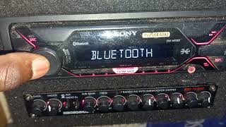 HOW TO CONECT BLUETOOTH ON CAR RADIO SONY DSXA410BT [upl. by Hairim426]