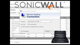 SonicWall Firewall custom Port ForwardingFor Remote Desktop Connections using external network [upl. by Anaujait338]