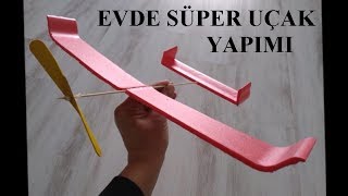 Evdeki Malzemelerle Kolay MODEL UÇAK Nasıl Yapılır MOTOR BAĞLANACAK [upl. by Philipp]