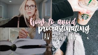 LAW SCHOOL VLOG  TIPS TO STOP PROCRASTINATING amp GETTING DISTRACTED [upl. by Adrahc]