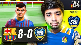 I PLAYED BARCELONA and this happened😭  FIFA 22 CREATE A CLUB EP4 [upl. by Mauricio]