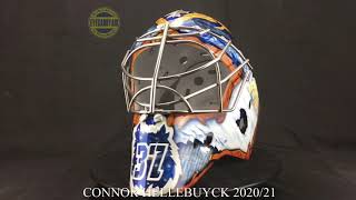 Connor Hellebuyck 2021 Winnipeg Jets Goalie Mask Airbrushed by EYECANDYAIR [upl. by Tama]