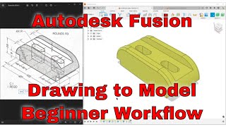 Autodesk Fusion  Beginner workflow quotOne Sketch One Featurequot [upl. by Auqcinahs697]