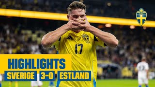 Highlights  Sverige – Estland 30  Ny vinst i Nations League [upl. by Nylrak333]