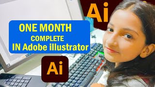 Adobe Illustrator for BeginnersOne month complete in adobe illustrator my graphi designing journey [upl. by Enelyaj]