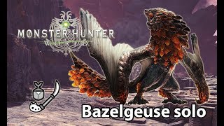 MHWorld  Bazelgeuse solo Insect Glaive  355 [upl. by Atinehc]