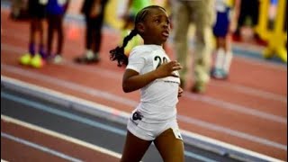 5 year old Leighla Herriott  400m Run Meet Record [upl. by Chemosh]