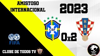 Brasil 0x2 Croácia  Amistoso Internacional  2023 PES 2021 [upl. by Northey117]