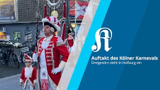 Auftakt des Kölner Karnevals Dreigestirn zieht in Hofburg ein [upl. by Eirrej53]