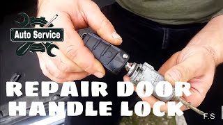 How to Repair Door Handle Lock on Mercedes w210 [upl. by Marjana]