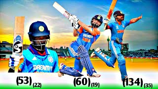 India Zimbabwe against 290 runs target t20 match  virat Kohli Rsingh Ssamson good batting [upl. by Oriaj456]