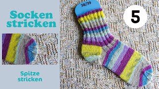 Socken stricken Spitze  Größe 3643  Socken stricken einfach  Maschenschäfchen Socken stricken [upl. by Ingles]