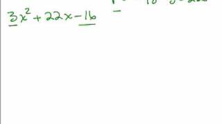 Factoring 10  Trinomials part 3  get one factor [upl. by Cattan]