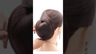 easy chignon bun hairstyle with clutcher bunhairstyle hairbun [upl. by Soo742]