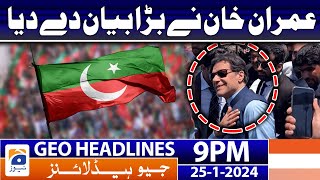 Geo News Headlines 9 PM  25 January 2024 [upl. by Ralyat]