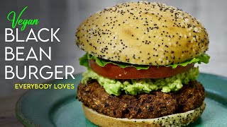 THE BEST PLANT BASED BLACK BEAN BURGER 🍔 Nothing Impossible about it [upl. by Corrianne]