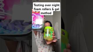 Overnight foam rollers gel method is working or not youtubeshorts curly hair shorts [upl. by Reffineg]