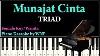 Munajat Cinta Piano Karaoke Versi Wanita [upl. by Attenal127]