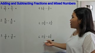 ADDING AND SUBTRACTING SIMPLE FRACTIONS AND MIXED NUMBERS [upl. by Hoopes31]