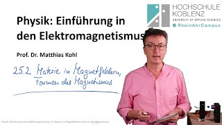 Diamagnetismus Paramagnetismus Ferromagnetismus Physik Elektromagnetismus Vorlesung Kapitel 252 [upl. by Zephan595]