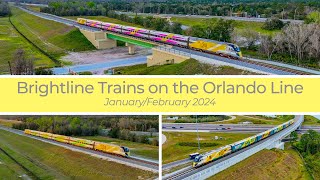 Brightline Trains on the Orlando Line  JanuaryFebruary 2024 [upl. by Evangeline290]