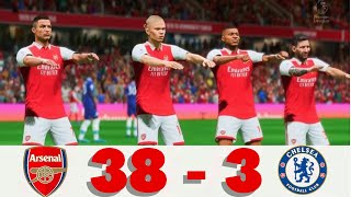 FIFA 23  RONALDO MESSI MBAPPE NEYMAR ALL STAR  ARSENAL 38  3 CHELSEA  euro2024 [upl. by Carissa]