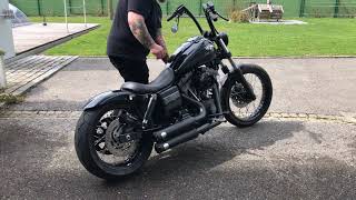 Harley Davidson Street Bob FXDB Penzl Exhaust Sound [upl. by Nylirad]