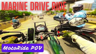 Mumbais MOST EPIC 1Hour Motorcycle Ride on Marine Drive [upl. by Ecnesse]