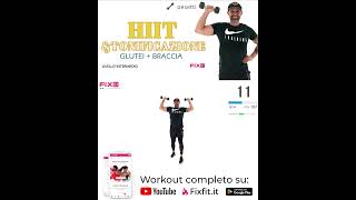 Allenamento Per Dimagrire e Tonificare HIIT  Esercizi Glutei e Braccia Anteprima [upl. by Fougere]