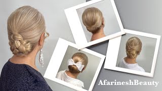 4 new techniques for four amazing up do hairstyles The Creator of Quick and Easy Hairstyles [upl. by Jaal]